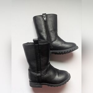 Black Toddler Boots with Zipper